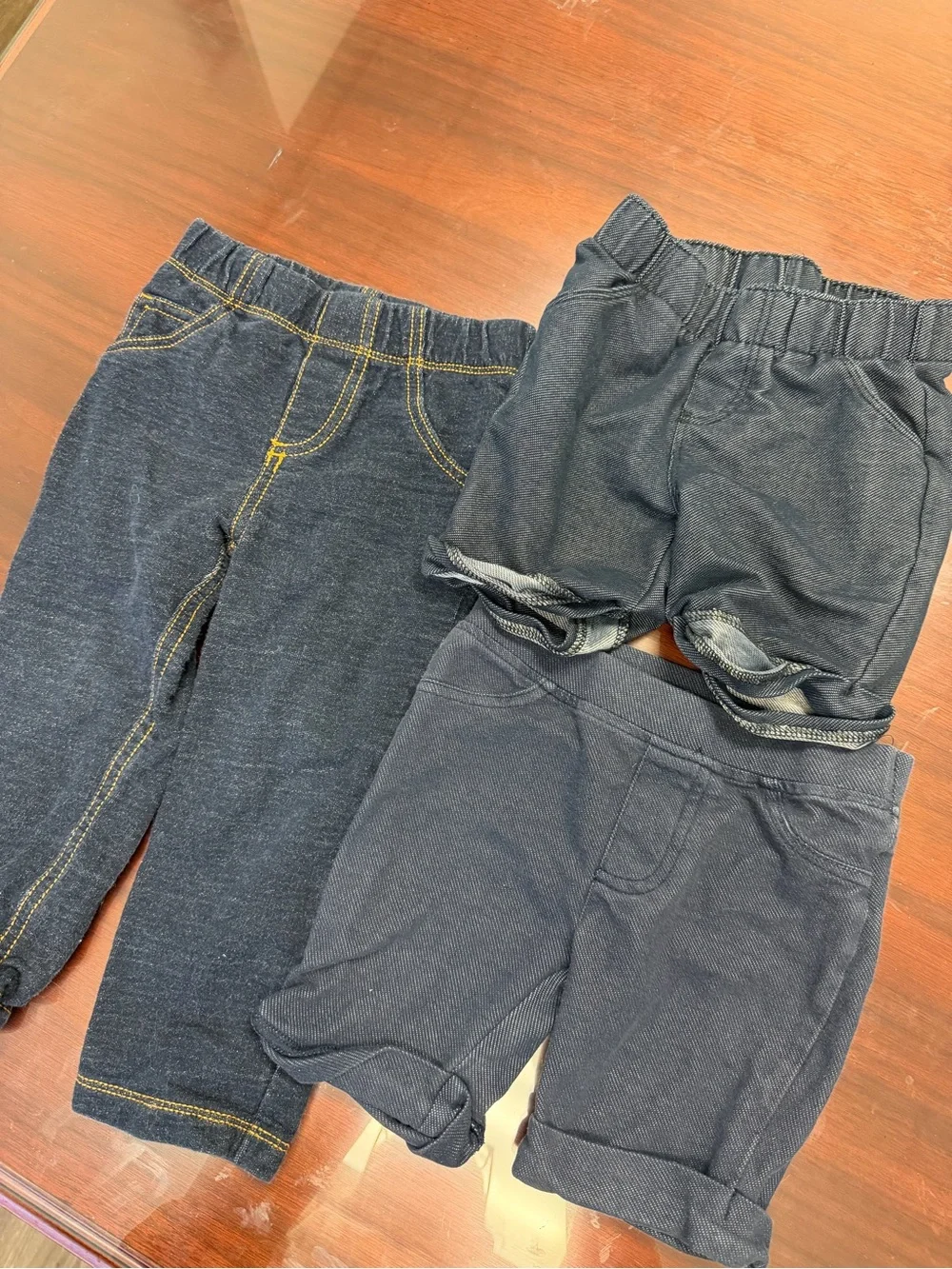 Carter's Navy Blue Baby/Toddler Shorts & Pants Trio